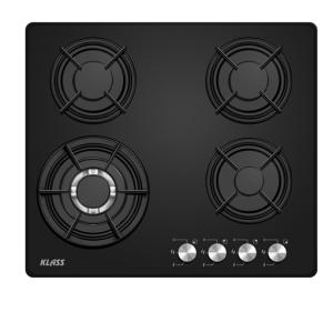 ANAFE ELDOM 60 CM NEGRO VIDRIO 4 H KLA-AVN4HTKL