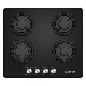 ANAFE ELDOM 60 CM NEGRO VIDRIO 4 H KLA-AVN604HKL