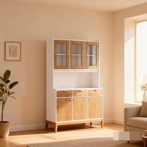 APARADOR 6 PTAS  3 CAJ MILAO OFF BL > 2906BF