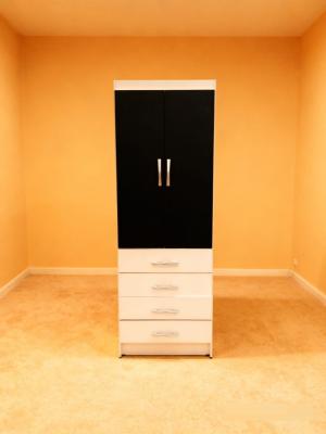 CAMISERO 2 PTAS. 4 CAJ. BL/NG (CMS243)