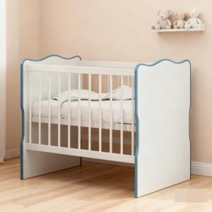 CUNA INFANTIL BL/AZ CON CORR.METAL.              >IF01AZM