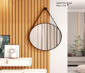 ESPEJO JB CASTANHEIRA 60CM LUXO NEGRO > NAT30787