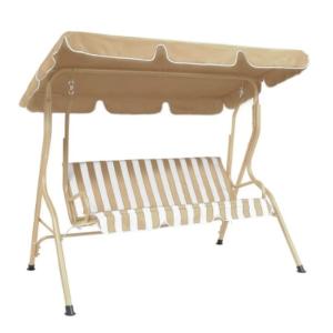 HAMACA DE PATIO  C/ TOLDO BLAN/VERDE    >GMHS-SW008