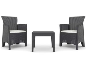 JUEGO DE JARDIN TROYA 2 SILLON + MESA ANTH GRIS OSCU