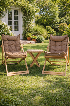 JUEGO DE JARDIN FLEX SUNBED 1+1 MARRON