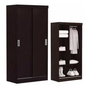 ROPERO 2 PTAS CORRER BERILN IMBUIA/NEGRO > BER202