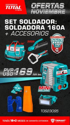 SET 8 PIEZAS PARA SOLDADOR 160A MMA+7 HERRAMIENTAS> TOS23095